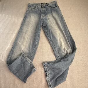 VTG SouthPole Mens Jeans 29 Blue Faded Denim Y2K Back Patch